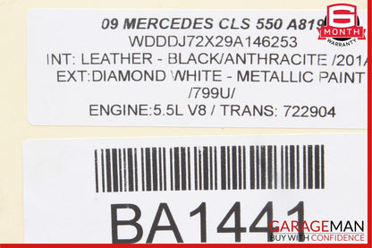 06-11 Mercedes W219 CLS500 CLS550 CLS63 AMG Front Interior Rear View Mirror Grey