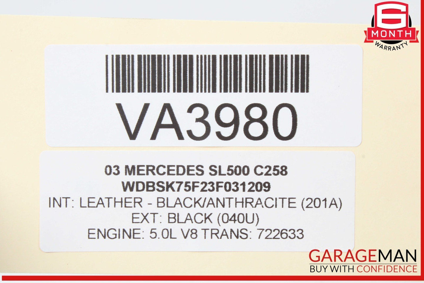 03-06 Mercedes R230 SL500 E500 SL55 ABS Control Module 0325456532 Genuine