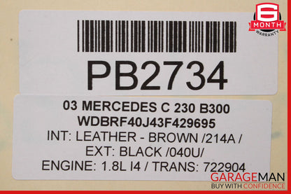 01-05 Mercedes W203 C230 Engine Cooling Radiator AC A/C Condenser Assy