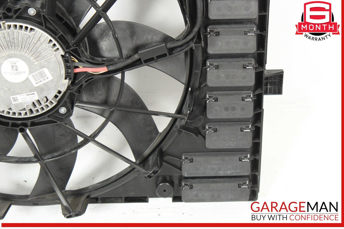 11-18 Porsche Cayenne 958 Engine Cooling Fan Motor Assembly 7P0121207A OEM