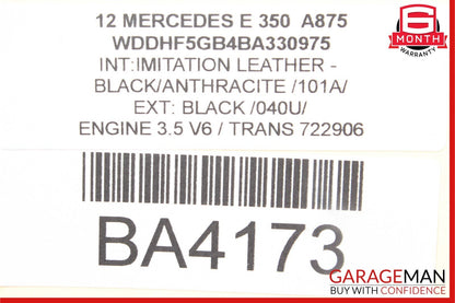 10-13 Mercedes W212 E300 E350 Front Left Side Seatbelt Seat Belt Retractor Black