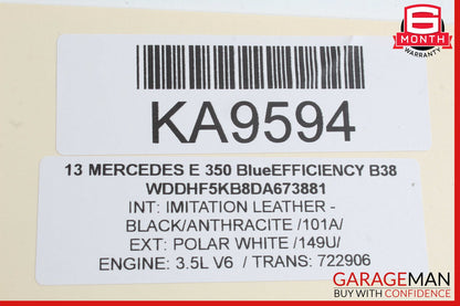 10-13 Mercedes W212 E350 Front Left Driver Side Seatbelt Seat Belt Retractor OEM