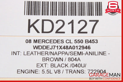 07-14 Mercedes W216 CL550 Front Right Side Door Tweeter Speaker Cover Brown