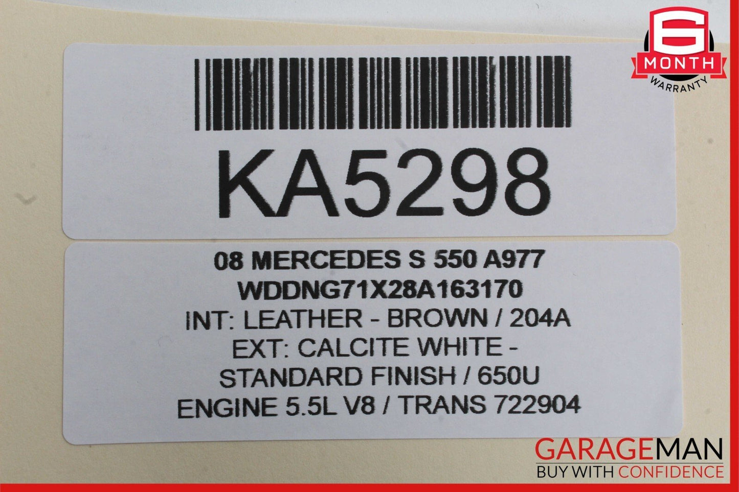 07-13 Mercedes W221 S350 S550 Front Right Exterior Door Handle Keyless Go White