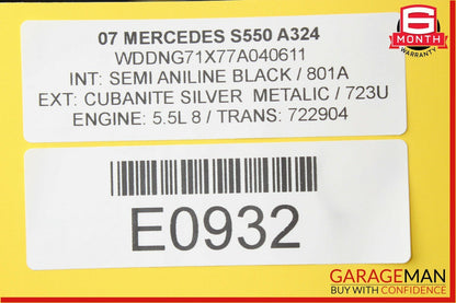 07-09 Mercedes W221 S550 S65 AMG Rear Left Or Right Side Door Control Module OEM