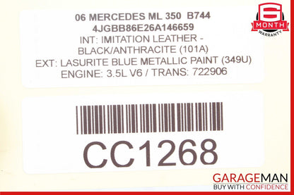 05-13 Mercedes W164 ML350 E550 Front Left Side Engine Timing Chain Cover Plate