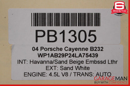 03-06 Porsche Cayenne S 955 Front Hood Bonnet Panel Assembly Sand White OEM
