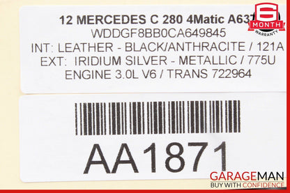 12-14 Mercedes W204 C250 C300 C63 AMG Rear SAM Fuse Box Relay Module Assembly