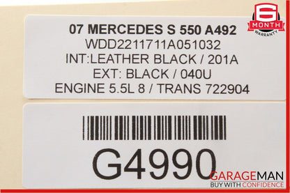 07-14 Mercedes W221 S550 Front Right Dash Dashboard AC A/C Air Vent Trim Black