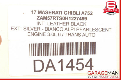 14-17 Maserati Ghibli Left Engine Filter Box Sleeve Tube Hose Pipe 70568891 OEM