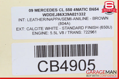 07-14 Mercedes W216 CL550 S550 Front Left Side Lower Control Arm OEM