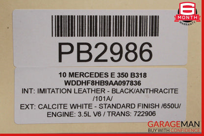 10-13 Mercedes W212 E350 E550 Front Left Interior Door Panel Trim Assy Black