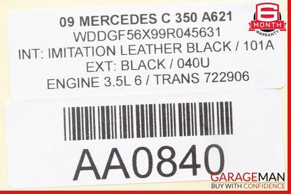 08-15 Mercedes W204 C350 Rear Trunk Lid Lock Latch Actuator w/ Cylinder Key Set