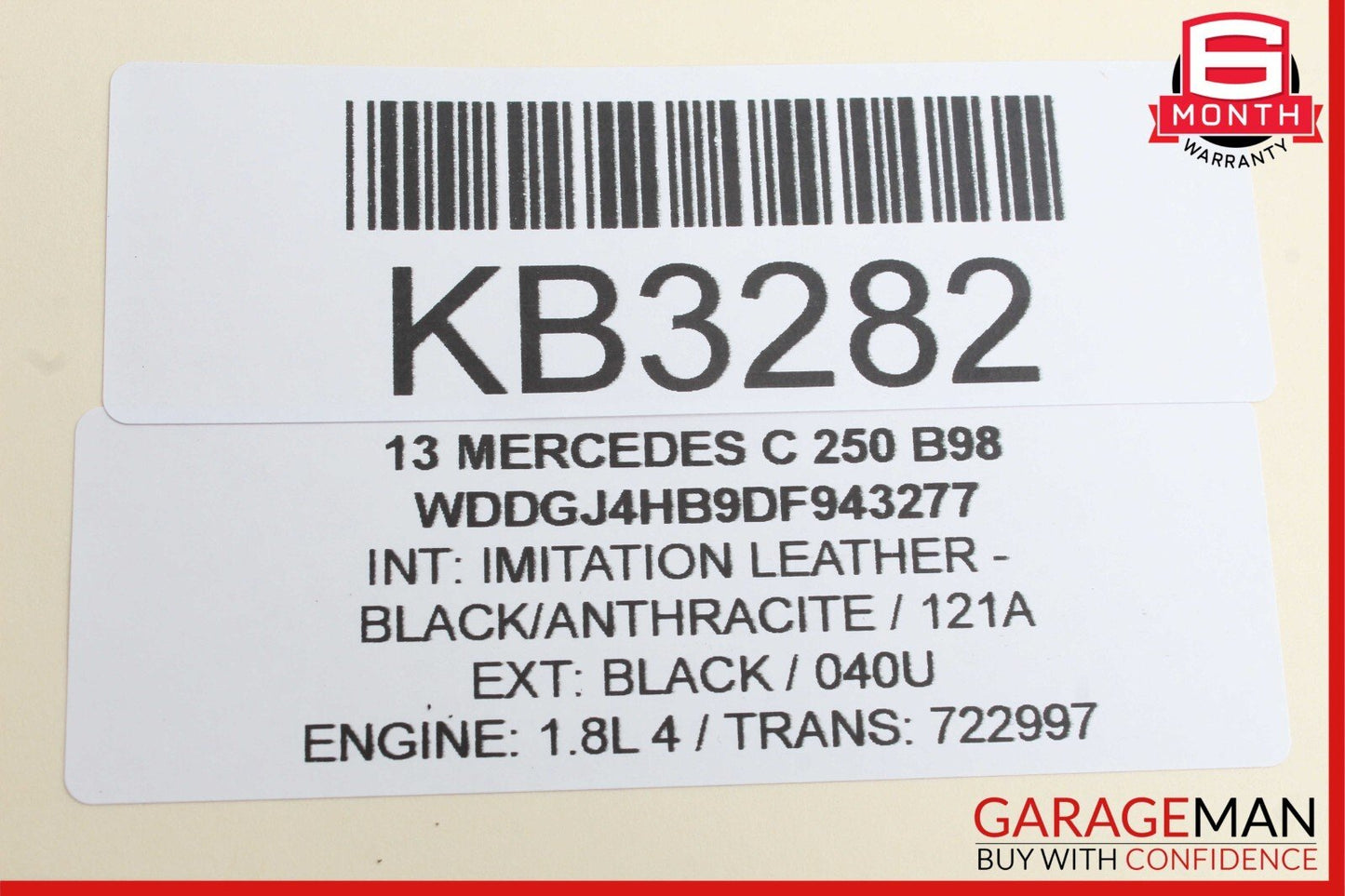 08-14 Mercedes W204 C250 C300 Front Left Side Sun Visor Sunvisor Shade Cover OEM