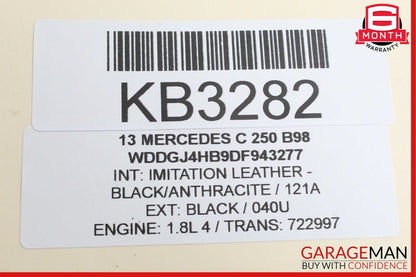 08-14 Mercedes W204 C250 C300 Front Left Side Sun Visor Sunvisor Shade Cover OEM