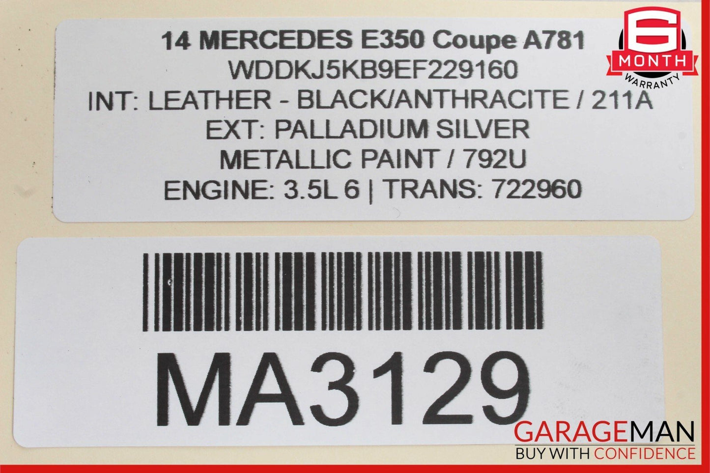 08-14 Mercedes W212 E350 Front Left Side Curved Wishbone Control Arm