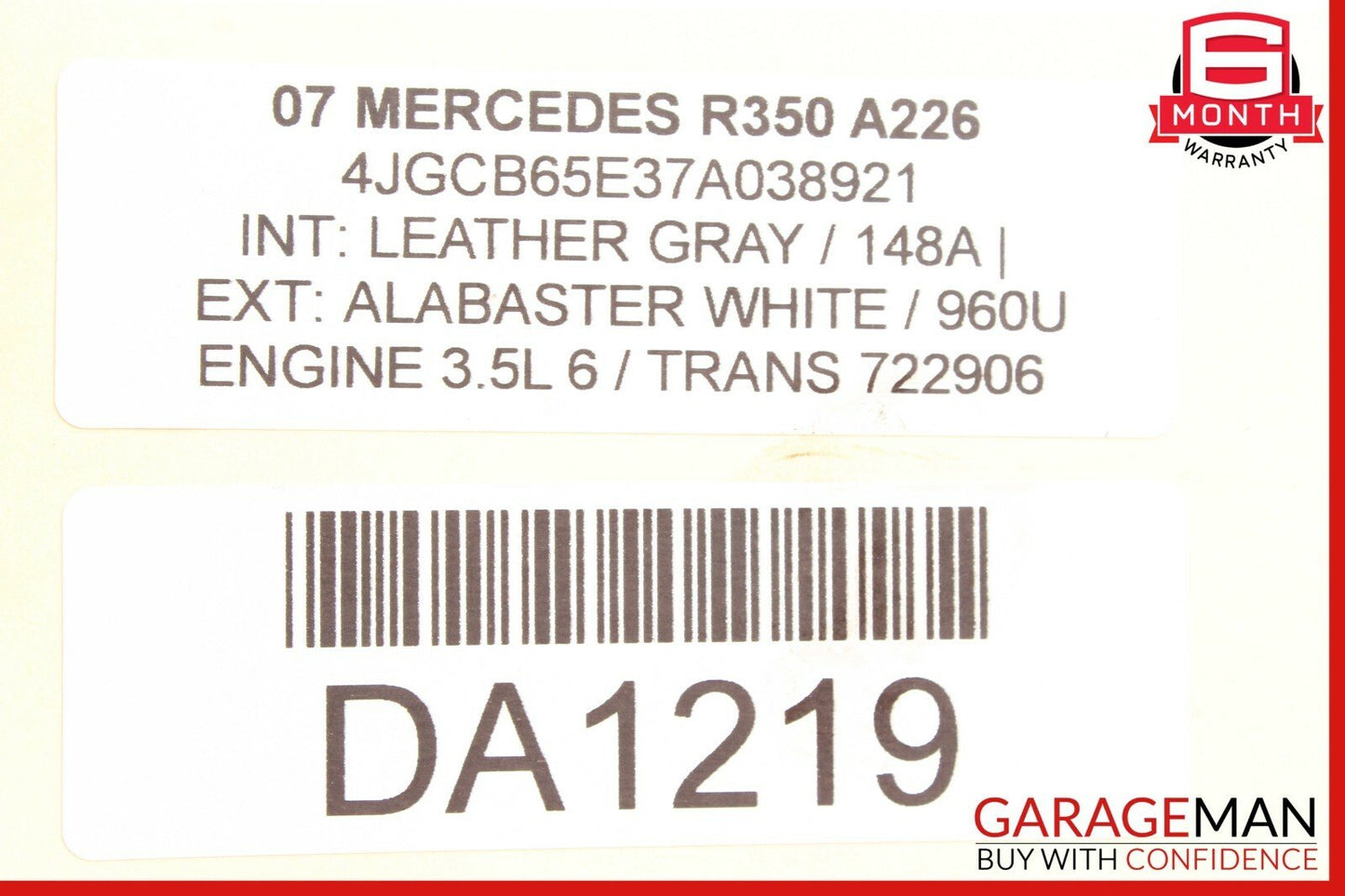 06-12 Mercedes W251 R350 Front Left Driver Side Upper Control Arm OEM