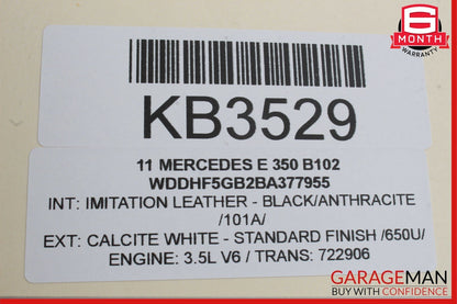 10-13 Mercedes W212 E350 Front or Rear Right Exterior Door Handle Keyless Go