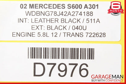 00-06 Mercedes W220 S600 Rear Right Side Power Seat Adjust Control Switch OEM