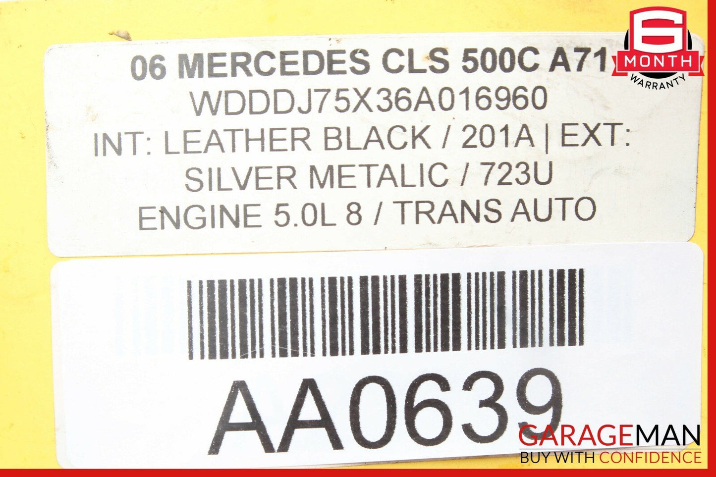 06-11 Mercedes W219 CLS550 CLS500 Rear Left Driver Door Lock Latch Actuator OEM