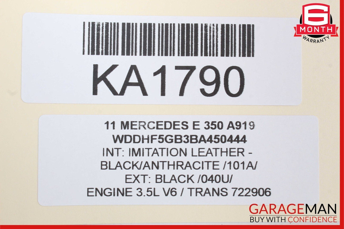 10-13 Mercedes W212 E350 E400 Front / Rear Right Exterior Door Handle Black