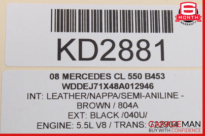 07-14 Mercedes W216 CL550 Rear Left & Right Brake Caliper Calipers Set of 2