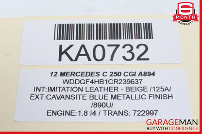 08-14 Mercedes W204 C250 Front Right Passenger Side Door Window Regulator Motor