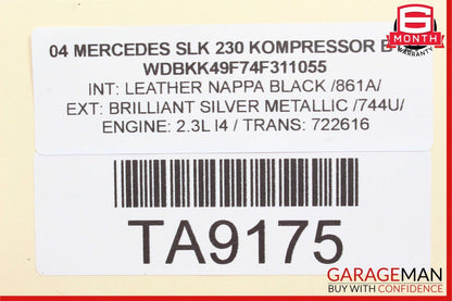 97-04 Mercedes R170 SLK230 C230 Kompressor Radiator Intercooler 1705000400 OEM