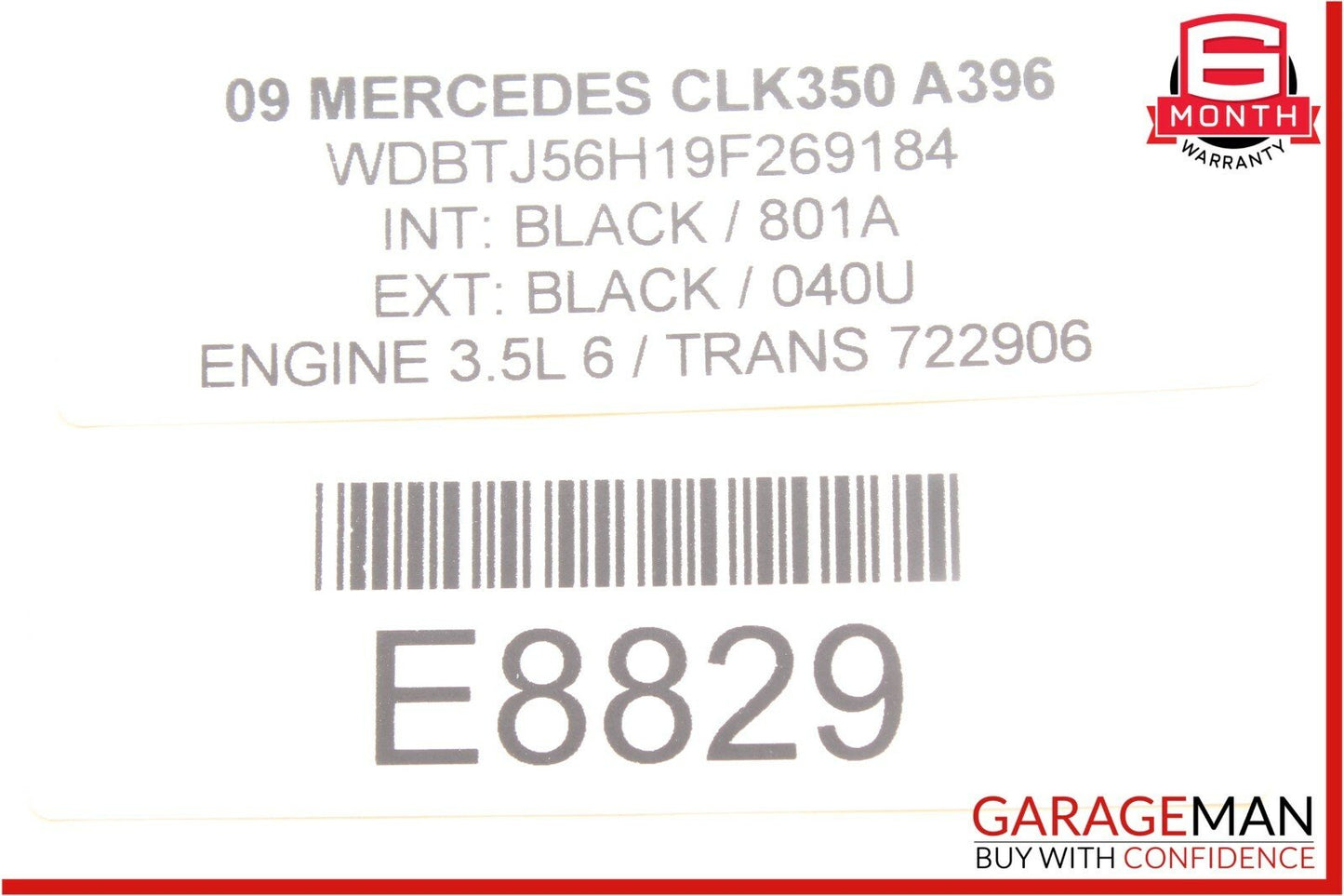 03-09 Mercedes W209 CLK350 Front Right Side Door Lock Latch Actuator Mechanism