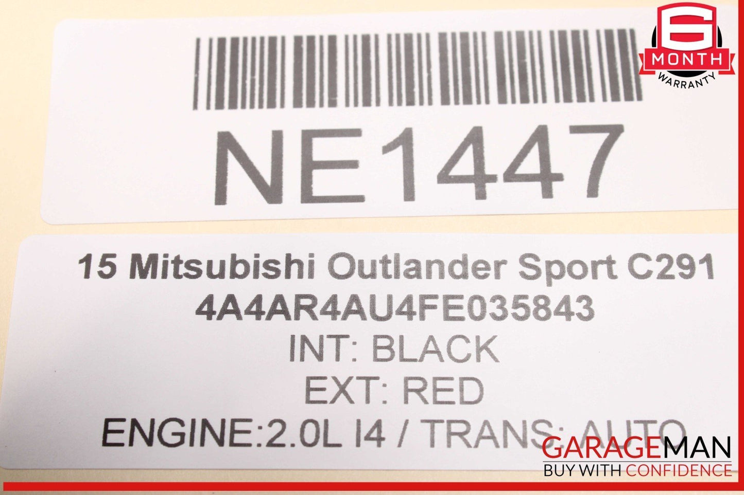 11-15 Mitsubishi Outlander Sport Front Right Passenger Side Fender Panel OEM