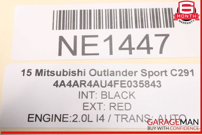 11-15 Mitsubishi Outlander Sport Front Right Passenger Side Fender Panel OEM