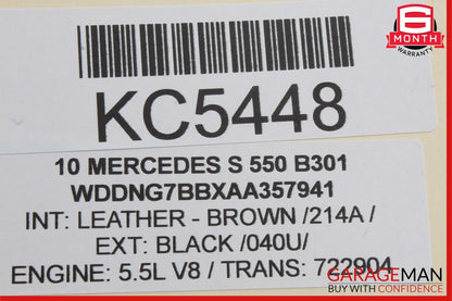 10-13 Mercedes W221 S550 Front Right Side Seatbelt Seat Belt Retractor OEM