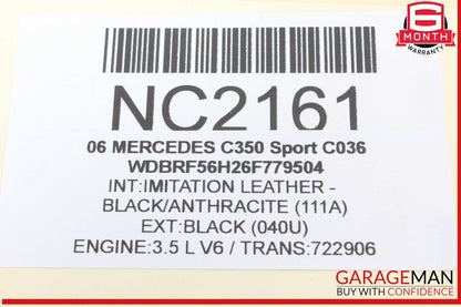 05-07 Mercedes W203 C350 Sport Rear Left Driver Side Taillight Tail Light Lamp