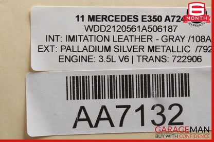 08-16 Mercedes W212 E350 C350 GLK350 Rear Left Door Window Regulator Motor OEM