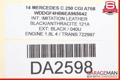 08-15 Mercedes W204 C250 Rear Left Driver Side Door Control Module Q1 OEM