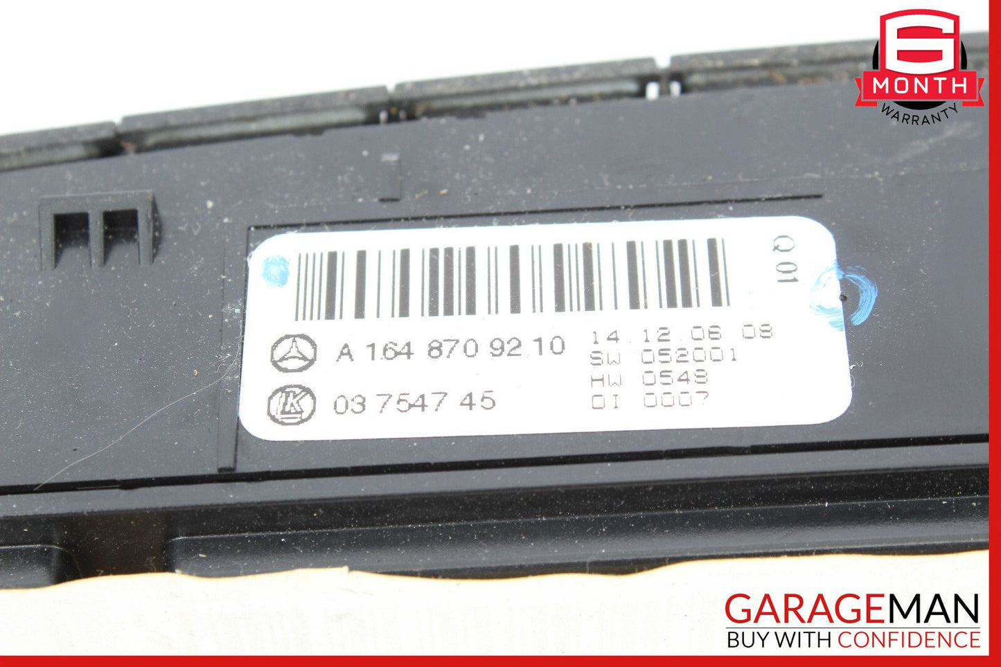 06-12 Mercedes X164 GL450 ML550 Hazard Control Switch Panel 1648709210 OEM