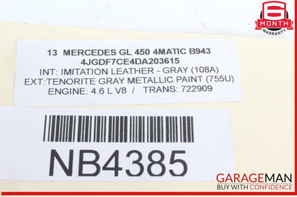12-19 Mercedes X166 GL450 4MATIC Front Left Driver Side Spindle Knuckle Hub OEM