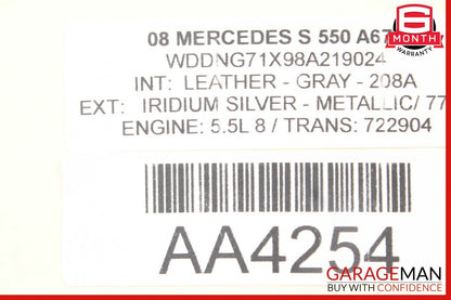 07-13 Mercedes W221 S550 S63 AMG Rear Left Side Door Control Module OEM
