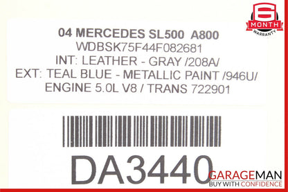 00-08 Mercedes R230 SL500 S500 CL500 Seat Vacuum Pump Reservoir Tank OEM