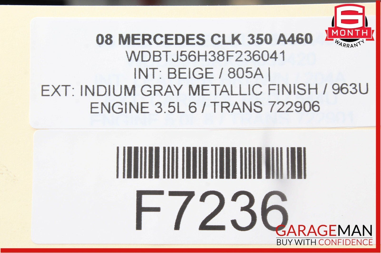 03-09 Mercedes W209 CLK350 Front Left Side Exterior Door Handle Indium Gray OEM