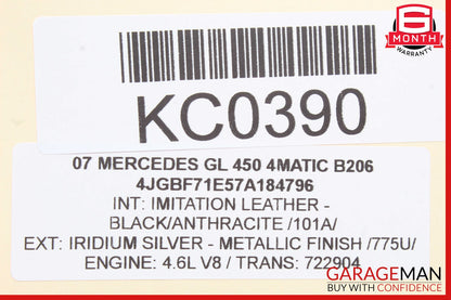 06-12 Mercedes X164 GL450 Quarter Window Regulator Motor Rear Left OEM