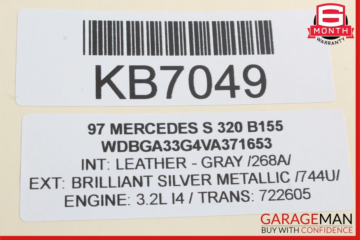 92-99 Mercedes W140 S320 500SEL  Rear Left Driver Side Exterior Door Handle OEM