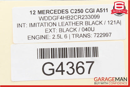 08-15 Mercedes W204 C250 C350 Rear Right Passenger Side Door Control Module OEM