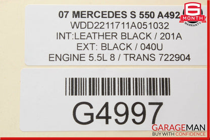 07-09 Mercedes W221 S550 CL63 AMG Information Navigation Display Screen Monitor