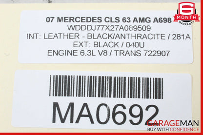 03-11 Mercedes W219 CLS63 AMG Center Ashtray Ash Tray Storage Compartment Tray