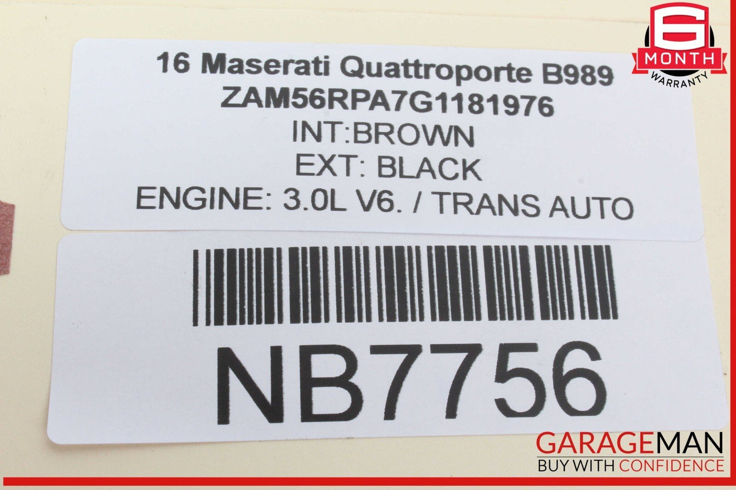 14-22 Maserati Quattroporte Rear Left Side Window Regulator Motor w/o Motor OEM
