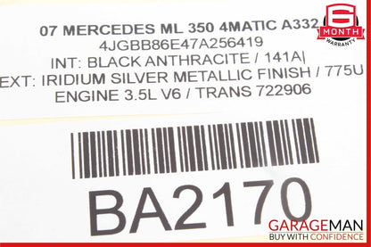 06-13 Mercedes W164 GL320 ML500 R500 Front Right Side Door Control Module Unit