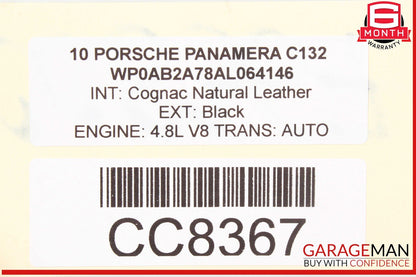 10-13 Porsche Panamera 970 Front Bumper Lower Center Grille OEM