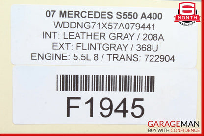 07-13 Mercedes W221 S450 S550 Front Right Side Exterior Door Handle Flintgray