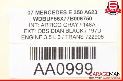 03-09 Mercedes W211 E350 E500 E63 AMG Rear Right Side Door Control Module Unit